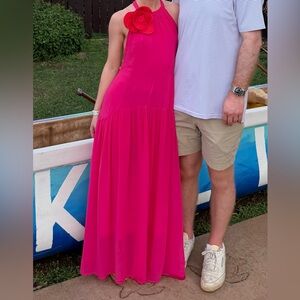 Backless Halter Farm Rio Dress- XS